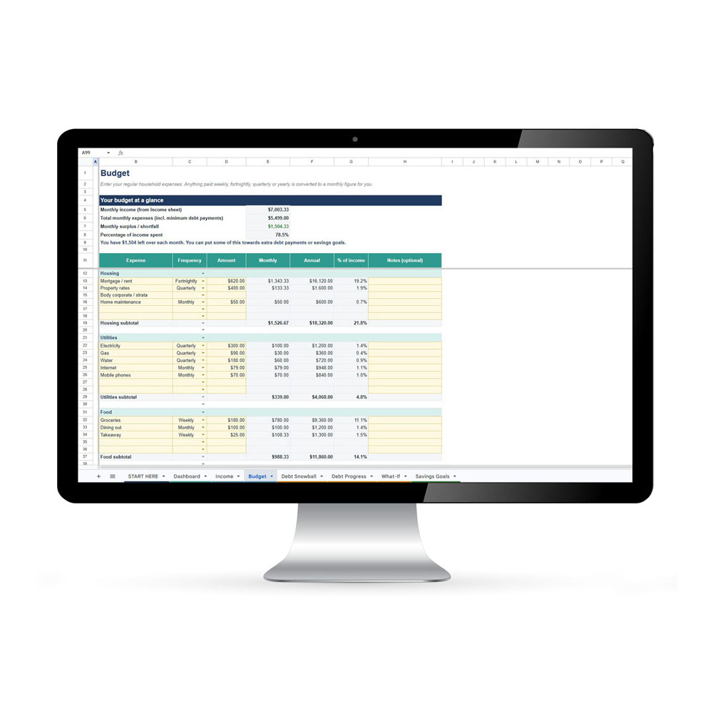 Smart Household Budget & Debt Snowball Planner